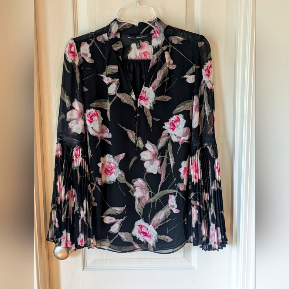 WHBM Floral Blouse Size 2
